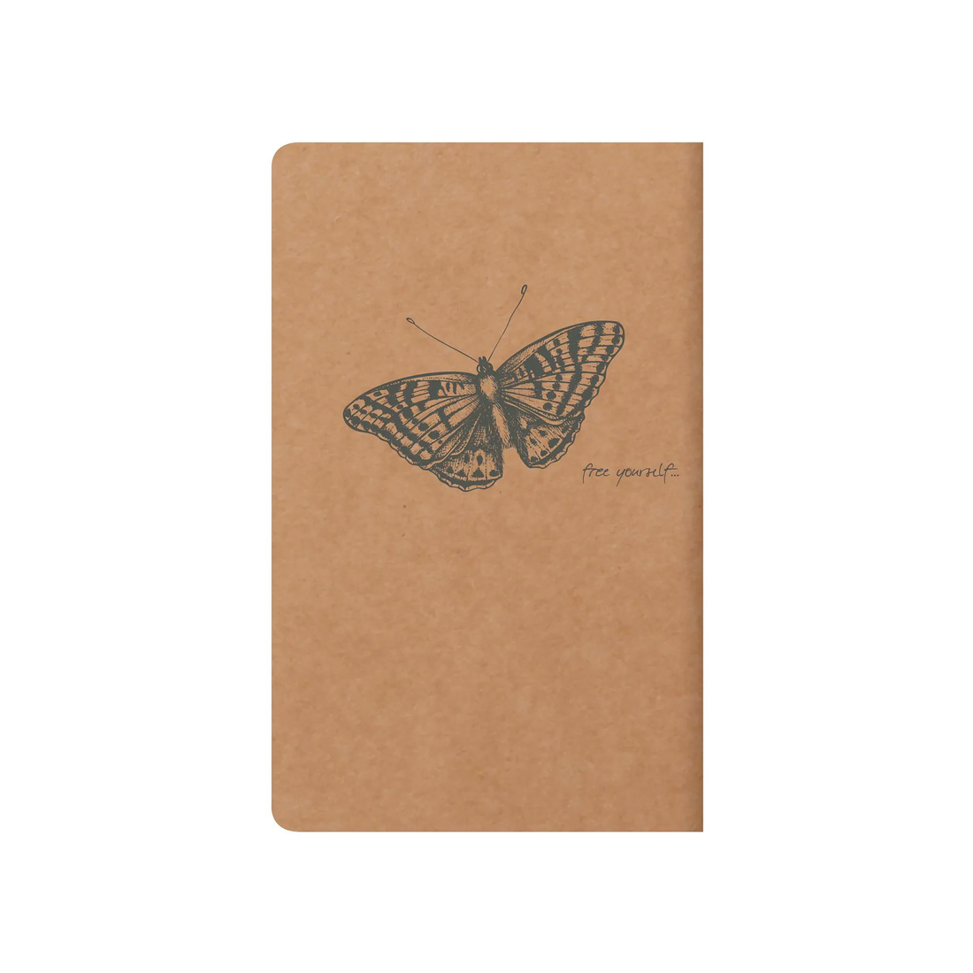 Carnet Flying Spirit: Kraft ligné piqûre textile 96 pages -motifs assortis- papier ivoire 90g (9x14c