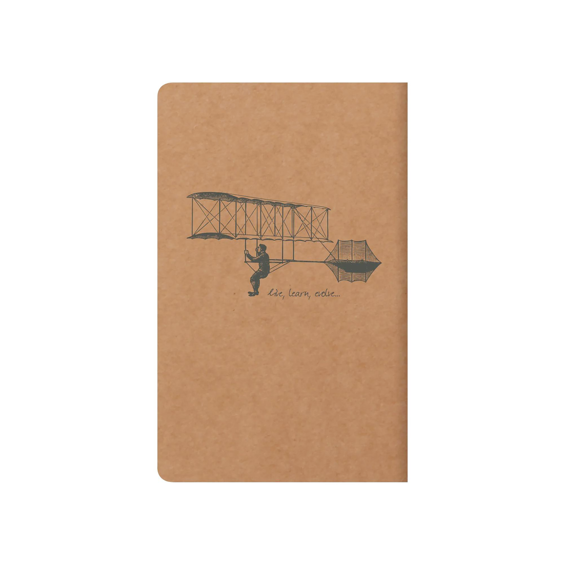 Carnet Flying Spirit: Kraft ligné piqûre textile 96 pages -motifs assortis- papier ivoire 90g (9x14c