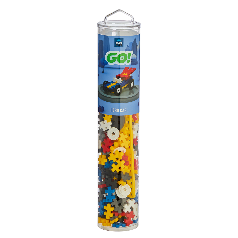 TUBE GO - VOITURES SUPER HÉROS - 200pcs PLUS PLUS