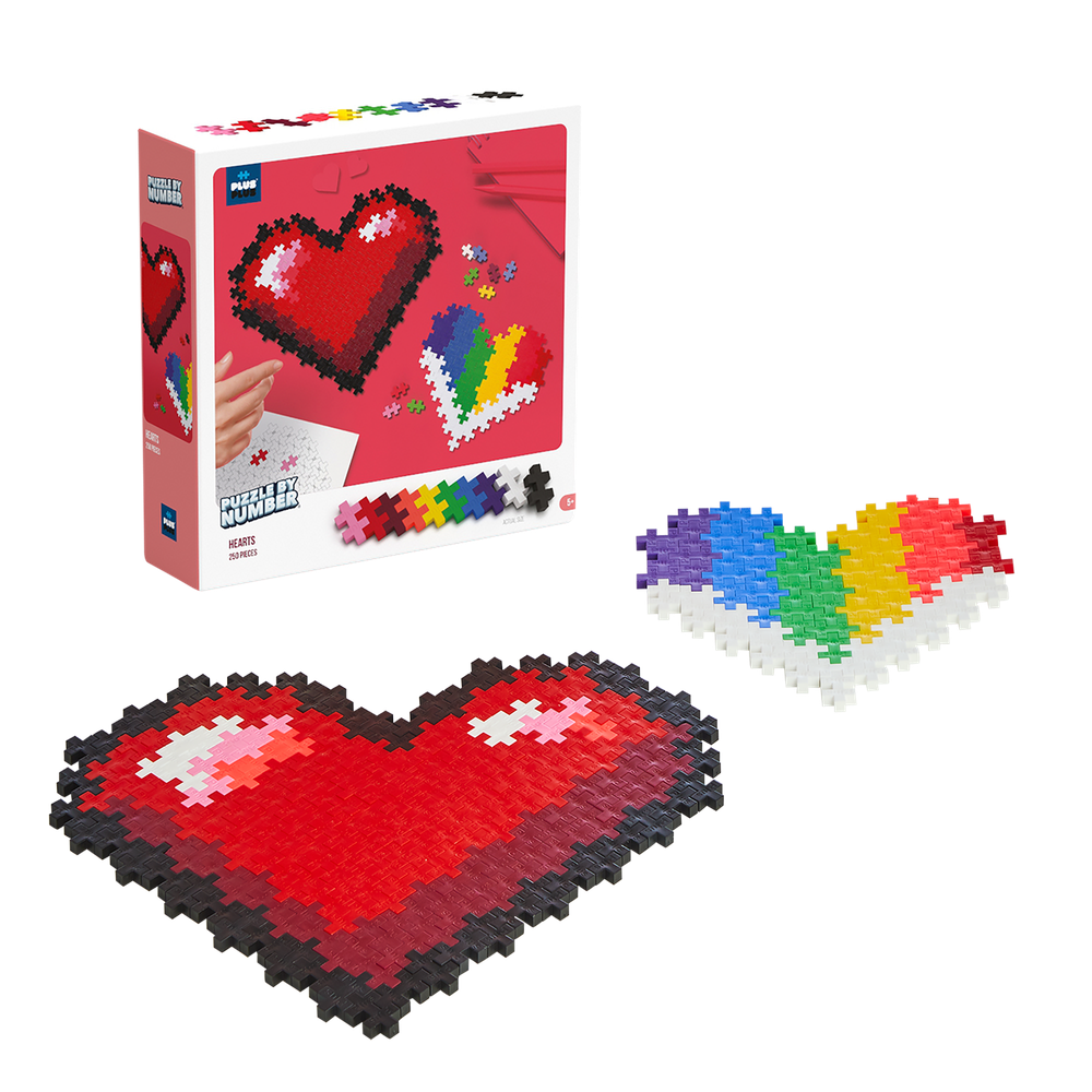 PUZZLE BY NUMBER - COEURS - 250pcs PLUS PLUS