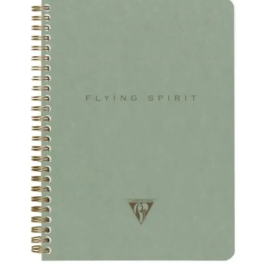 Flying spirit: cahier à reliures spirales ligné -motifs assortis - A5. 120 pages (14.8x21cm) CLAIREFONTAINE