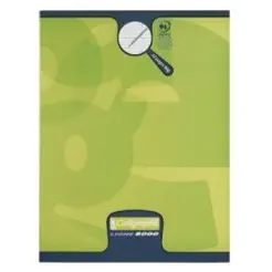 8000: cahier d'écriture agrafé seyès 3mm -vert- 32 pages (17x22cm) CLAIREFONTAINE