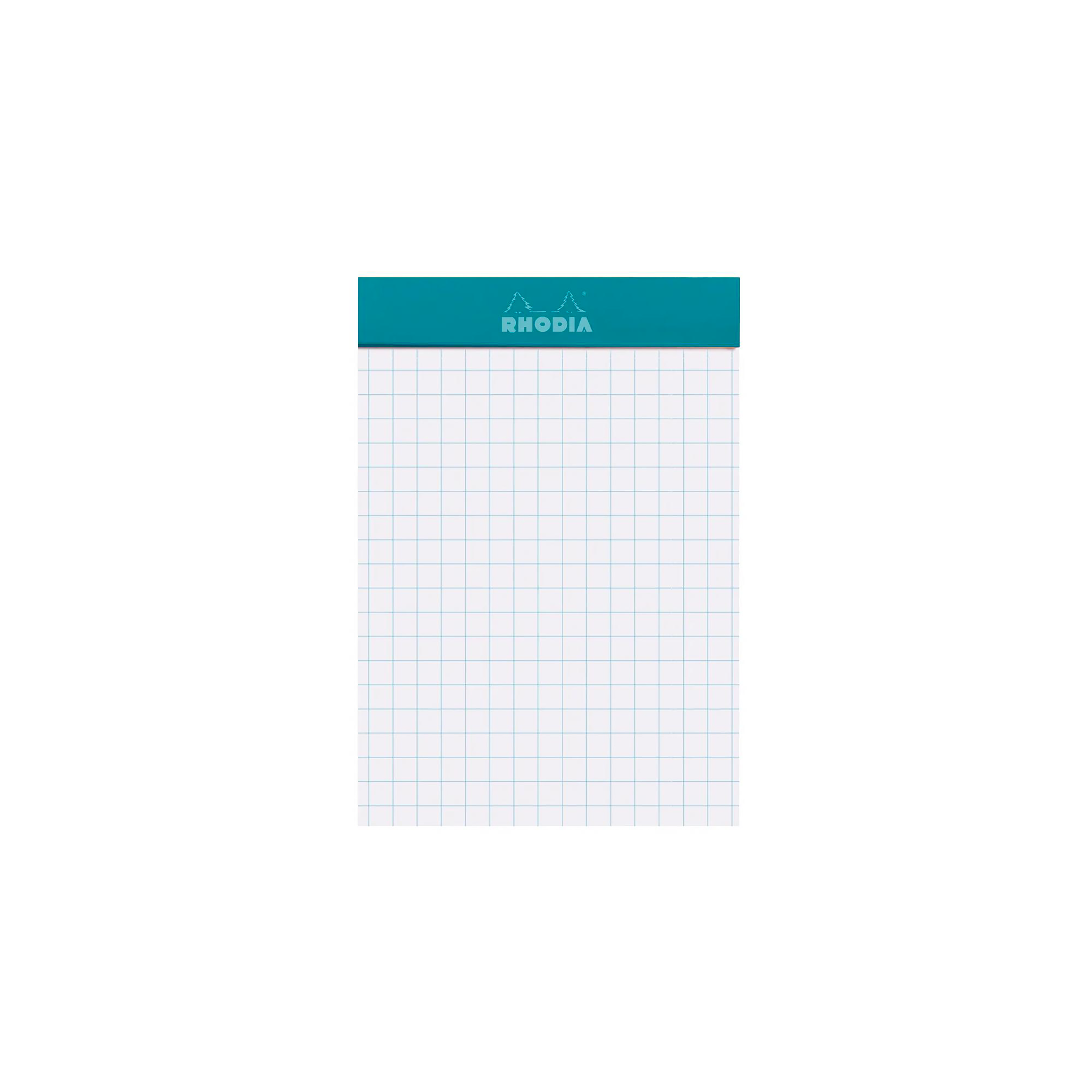 Note Pad Rhodia Couleurs grid peacock stapled 80 sheets N°11