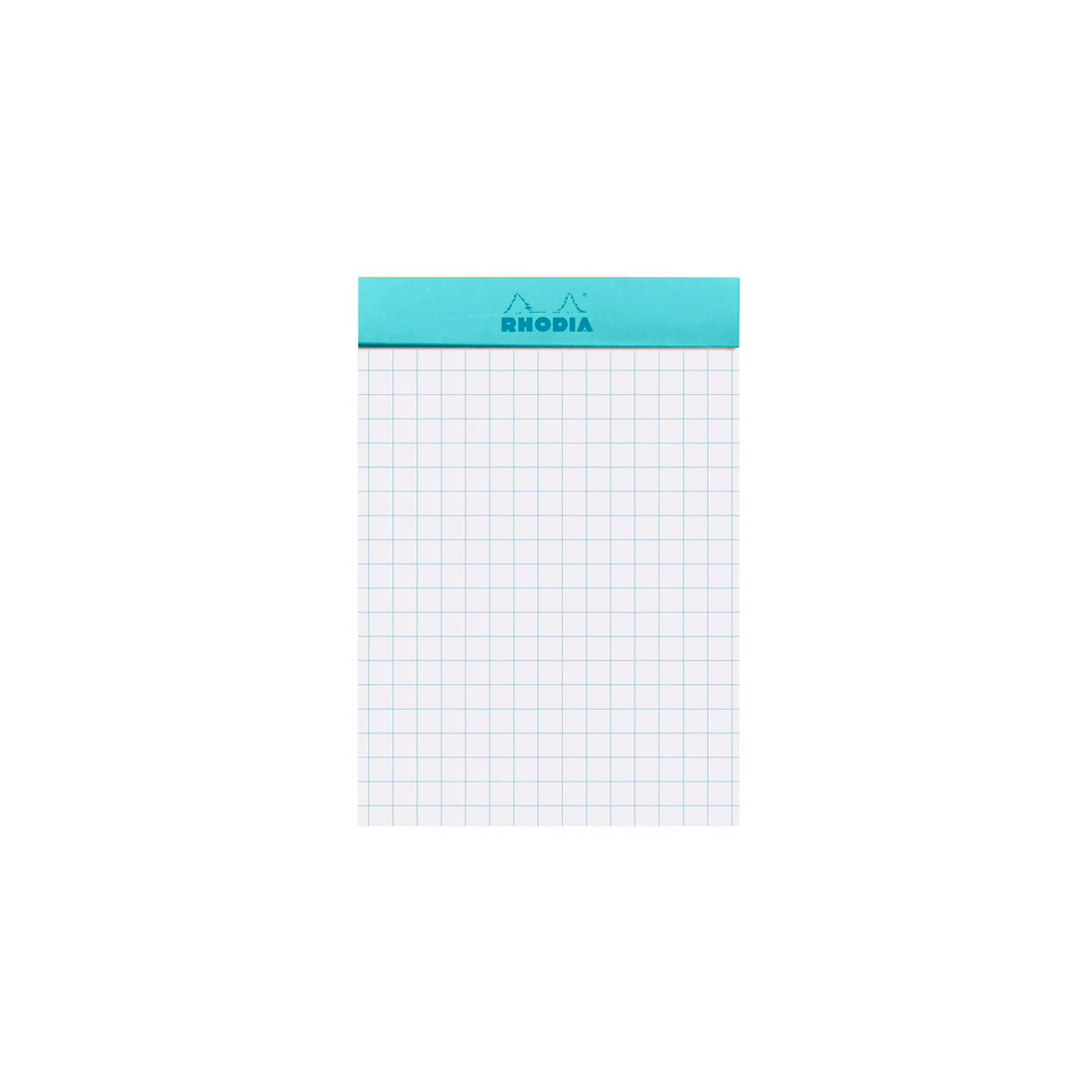 Bloc-notes Rhodia Couleurs quadrillé Azur agrafé 80 feuilles N°11