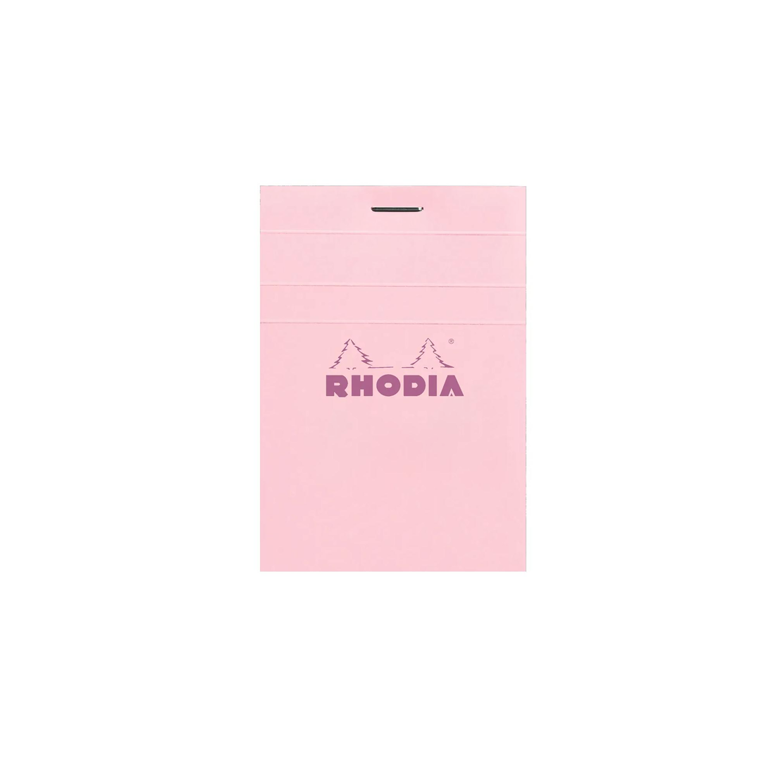 Bloc-notes Rhodia Couleurs quadrillé Rose agrafé 80 feuilles N°11