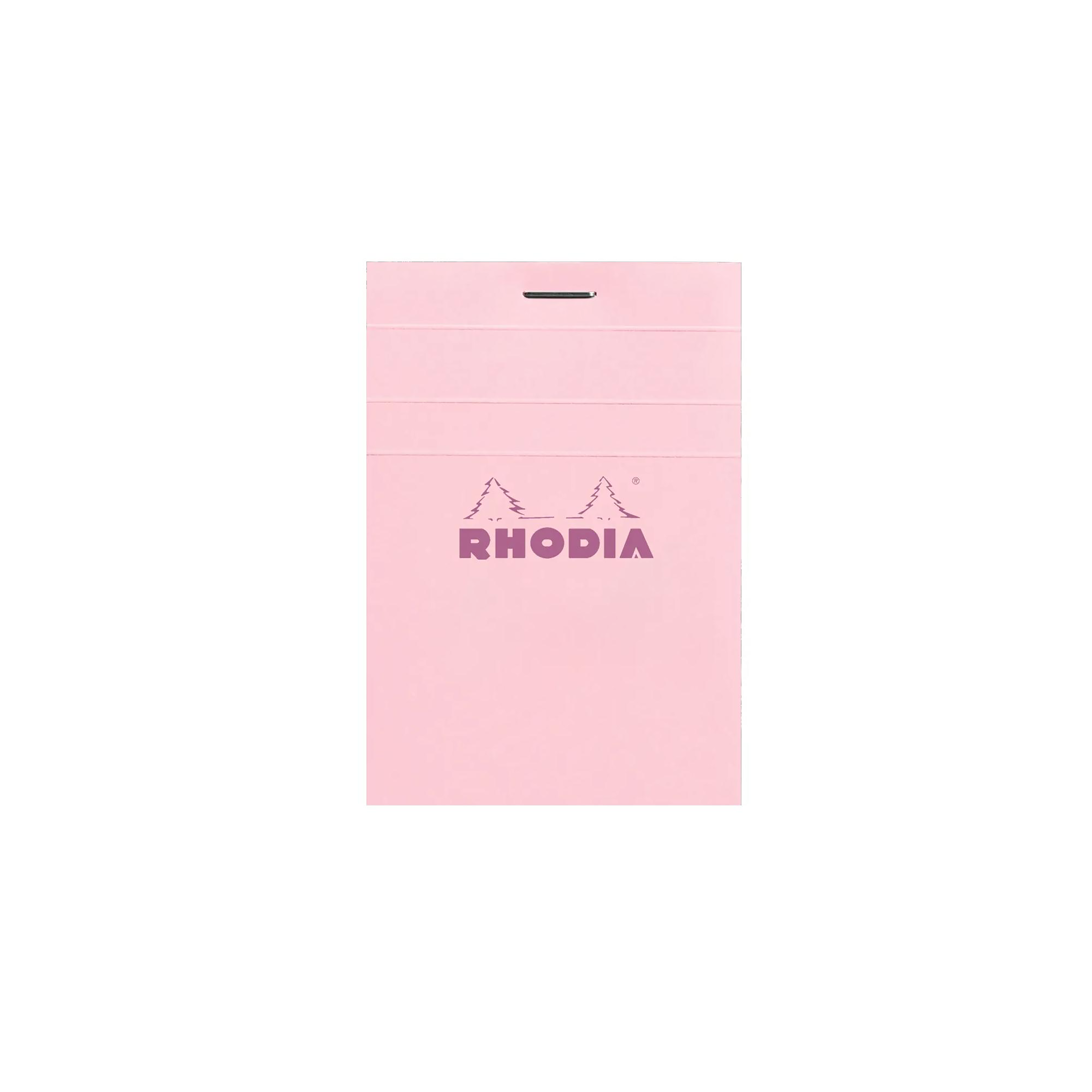 Note Pad Rhodia Couleurs grid pink stapled 80 sheets N°11