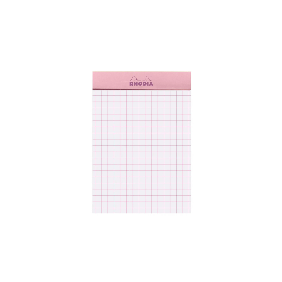 Bloc-notes Rhodia Couleurs quadrillé Rose agrafé 80 feuilles N°11