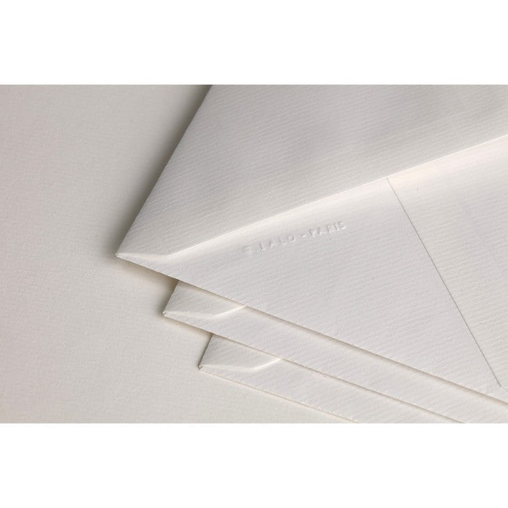 Bloc-notes Vergé de France blanc -A5. 50 feuilles  (14.8x21cm) G.LALO