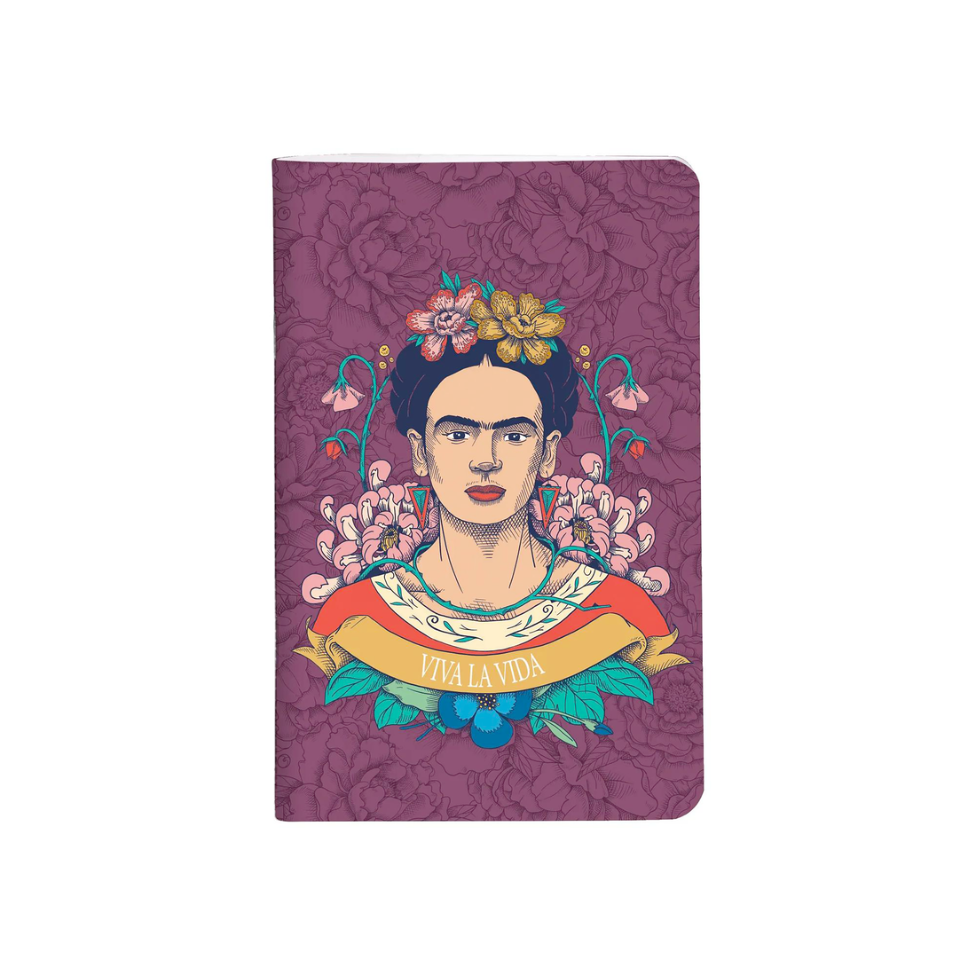 Carnet de notes Frida Kahlo vierge assortis cousu 48 pages 7,5 x 12 cm