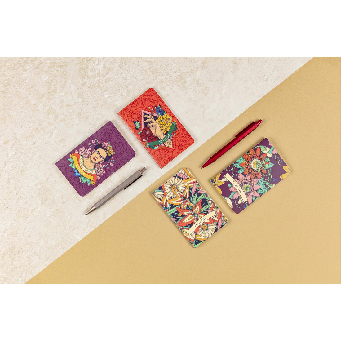 Carnet de notes Frida Kahlo vierge assortis cousu 48 pages 7,5 x 12 cm