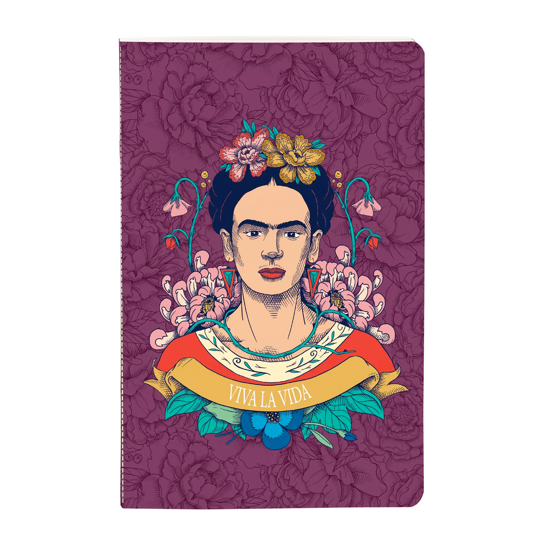 Carnet de notes Frida Kahlo ligné assortis cousu 96 pages 9 x 14 cm