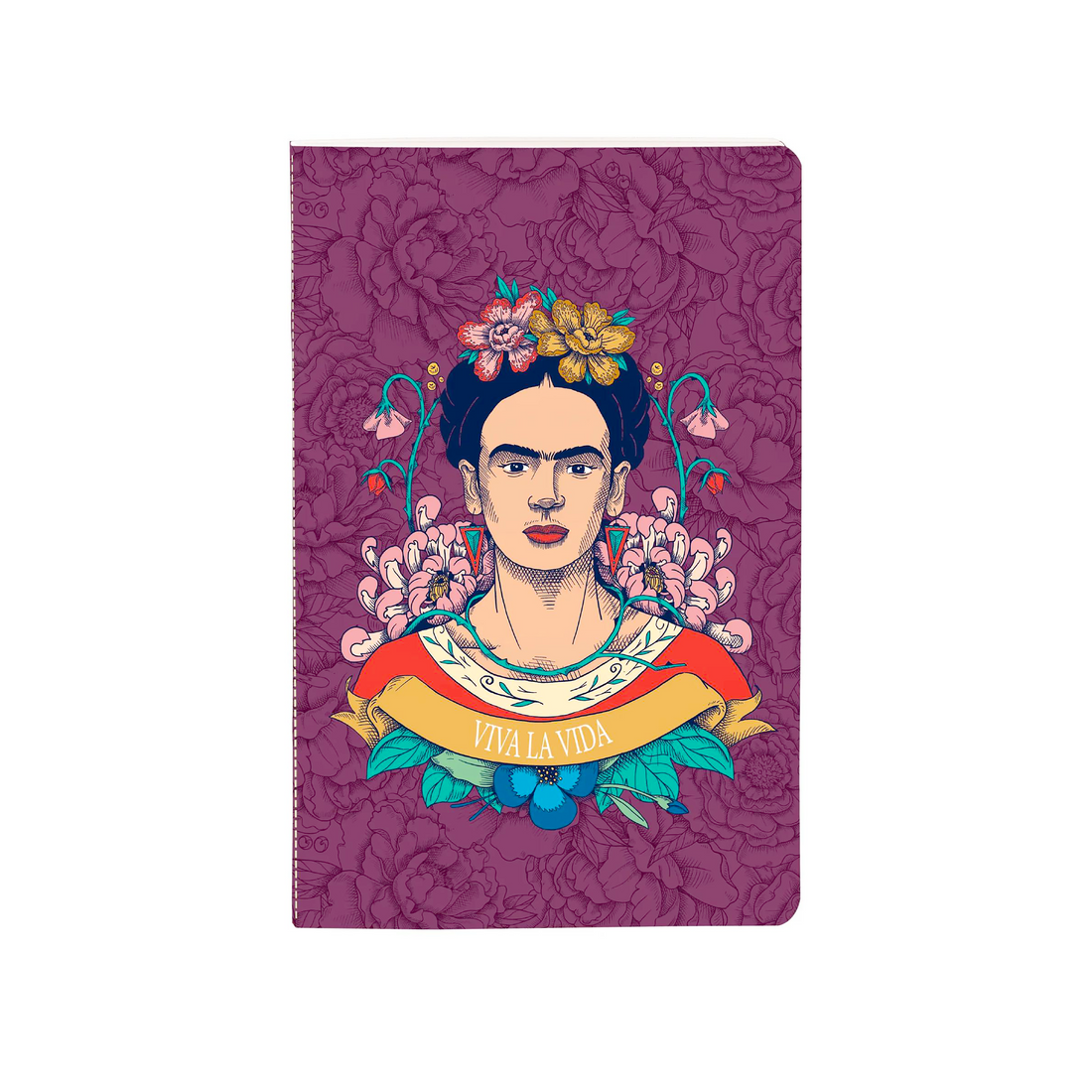 Carnet de notes Frida Kahlo ligné assortis cousu 96 pages (9 x 14 cm) - CLAIREFONTAINE
