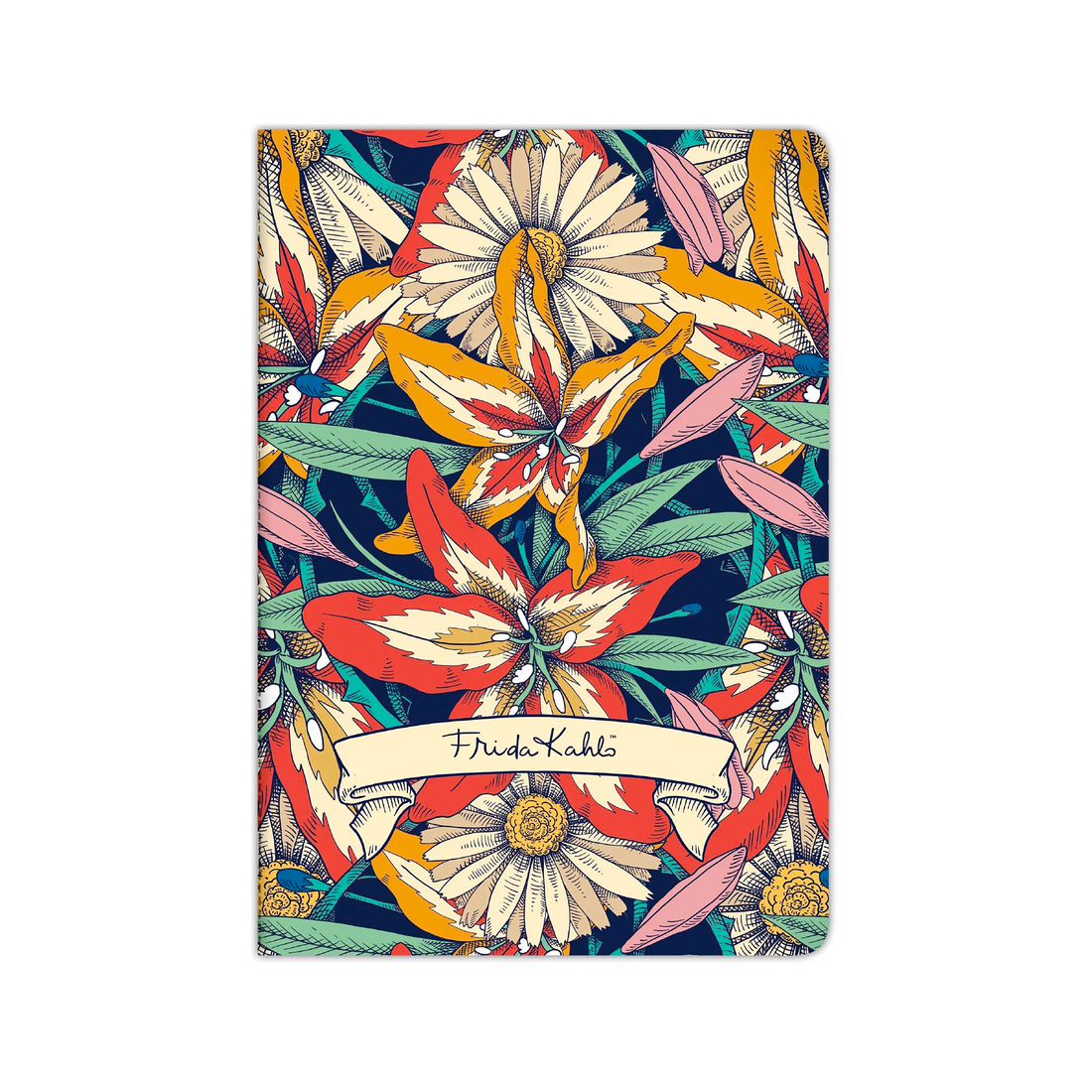 Carnet de notes Frida Kahlo ligné + assortis cousu 96 pages A4 21 x 29,7 cm