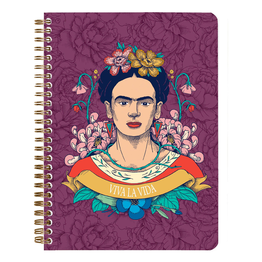 Carnet de notes Frida Kahlo ligné assortis reliure intégrale 148 pages A5 14,8 x 21 cm