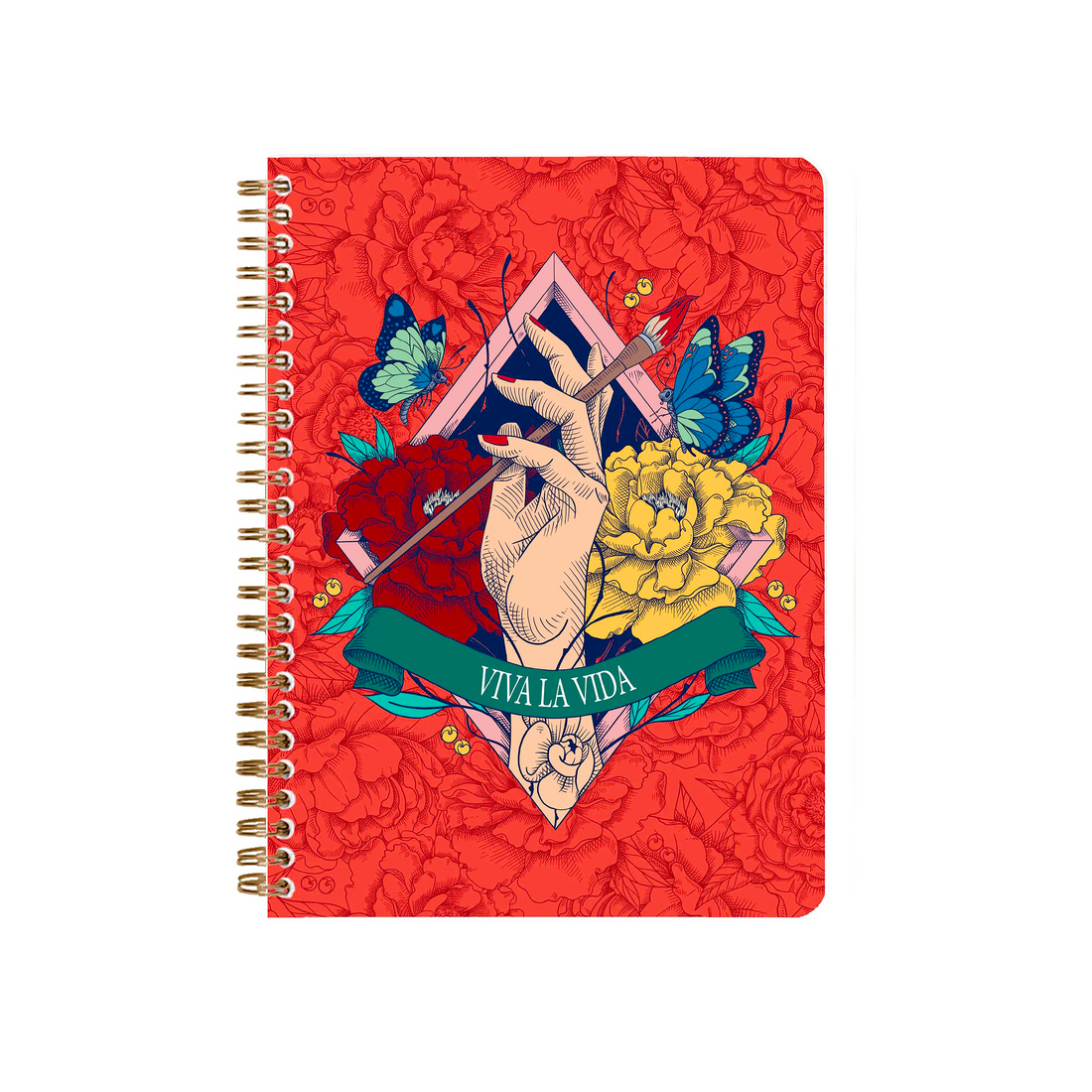 Carnet de notes Frida Kahlo ligné assortis spirale 148 pages A5 (14,8 x 21 cm) - CLAIREFONTAINE
