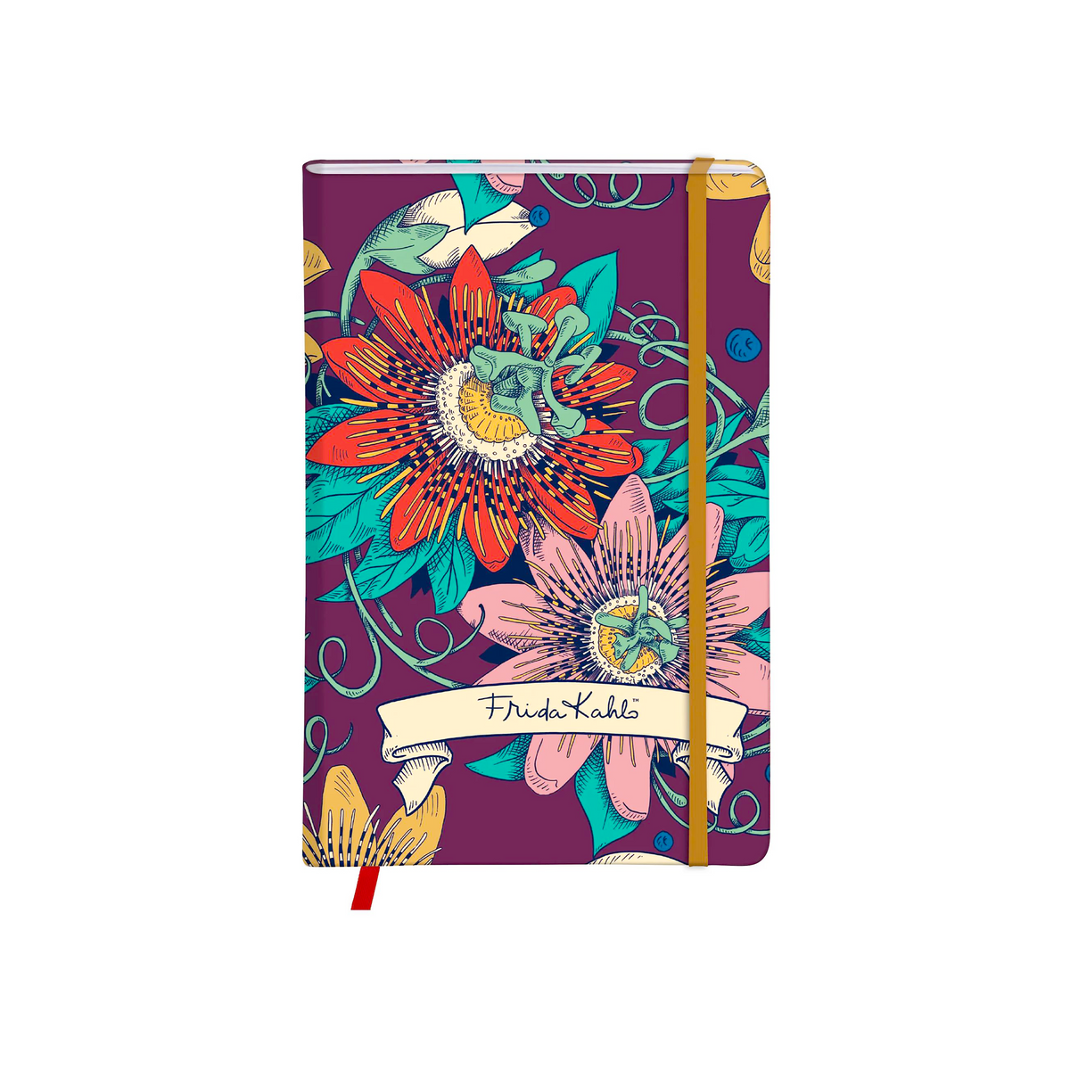 Carnet de notes Frida Kahlo vierge assortis rembordé rigide 160 pages A6 (10,4 x 14, 7 cm) - CLAIREFONTAINE