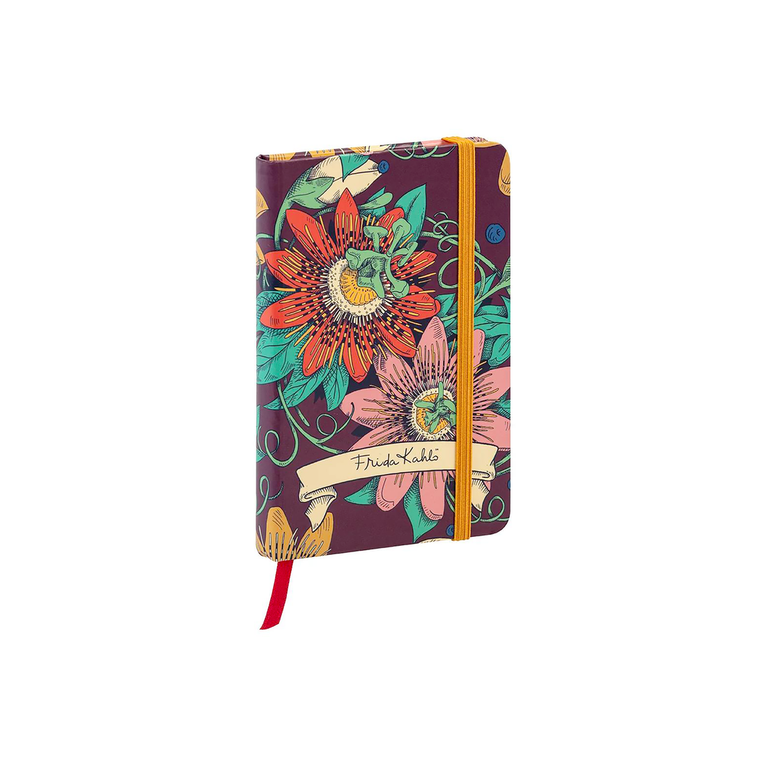 Carnet de notes Frida Kahlo vierge assortis rembordé rigide, marque page, fermeture élastique, 160 p