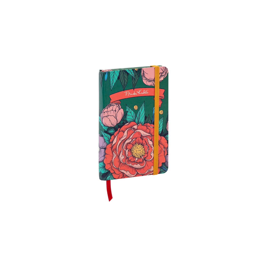 Carnet de notes Frida Kahlo vierge assortis rembordé rigide, marque page, fermeture élastique, 160 p