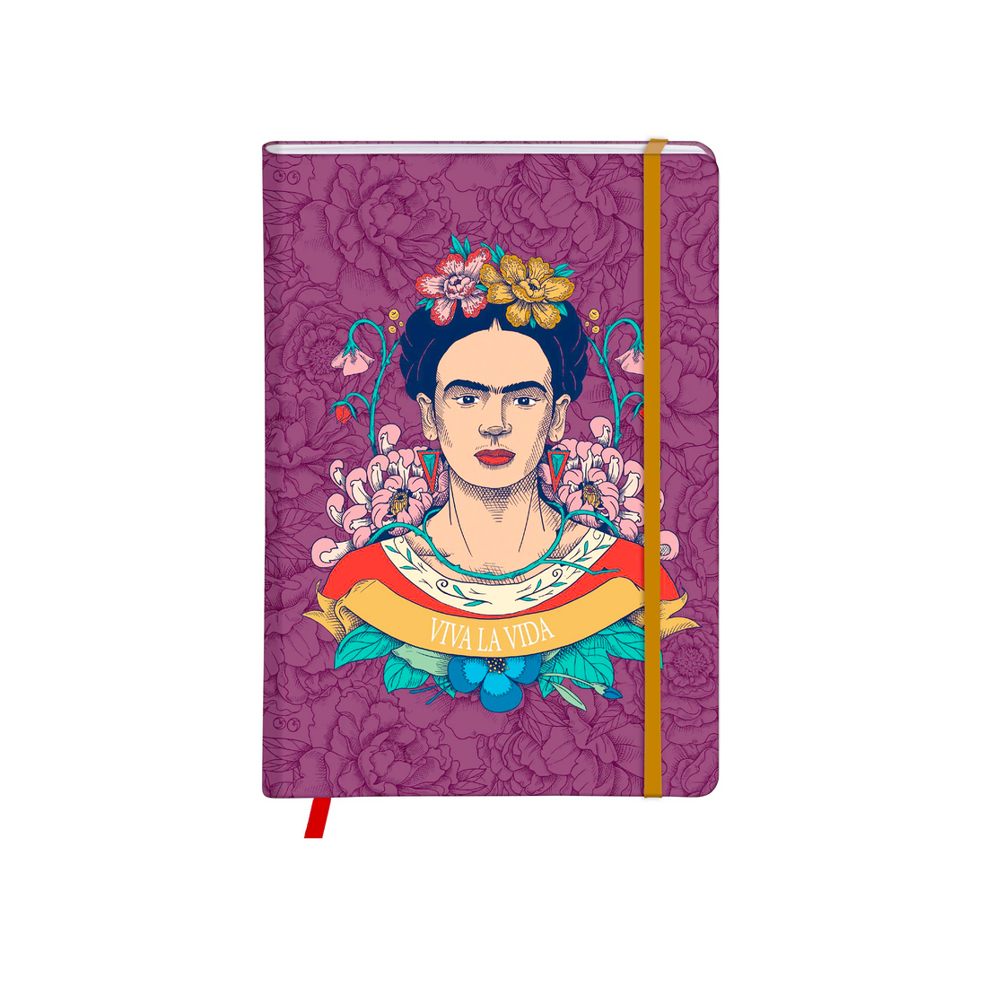 Carnet de notes Frida Kahlo ligné assortis rembordé rigide 160 pages A5 (14,7 x 20, 8 cm) - CLAIREFONTAINE