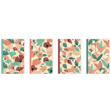 Gaïa beige: cahier piqûre textile -assortis- 96 pages (11x17cm) CLAIREFONTAINE