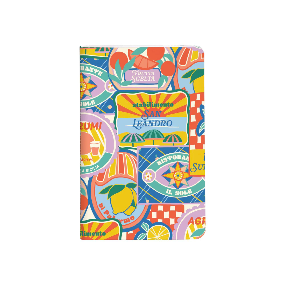 Carnet de notes Dolce Amore vierge assortis cousu 48 pages 7,5 x 12 cm