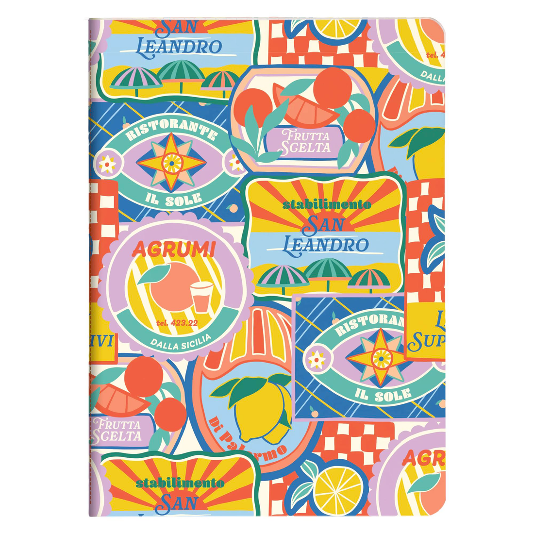 Carnet de notes Dolce Amore ligné assortis cousu 64 pages  A5 14,8 x 21 cm