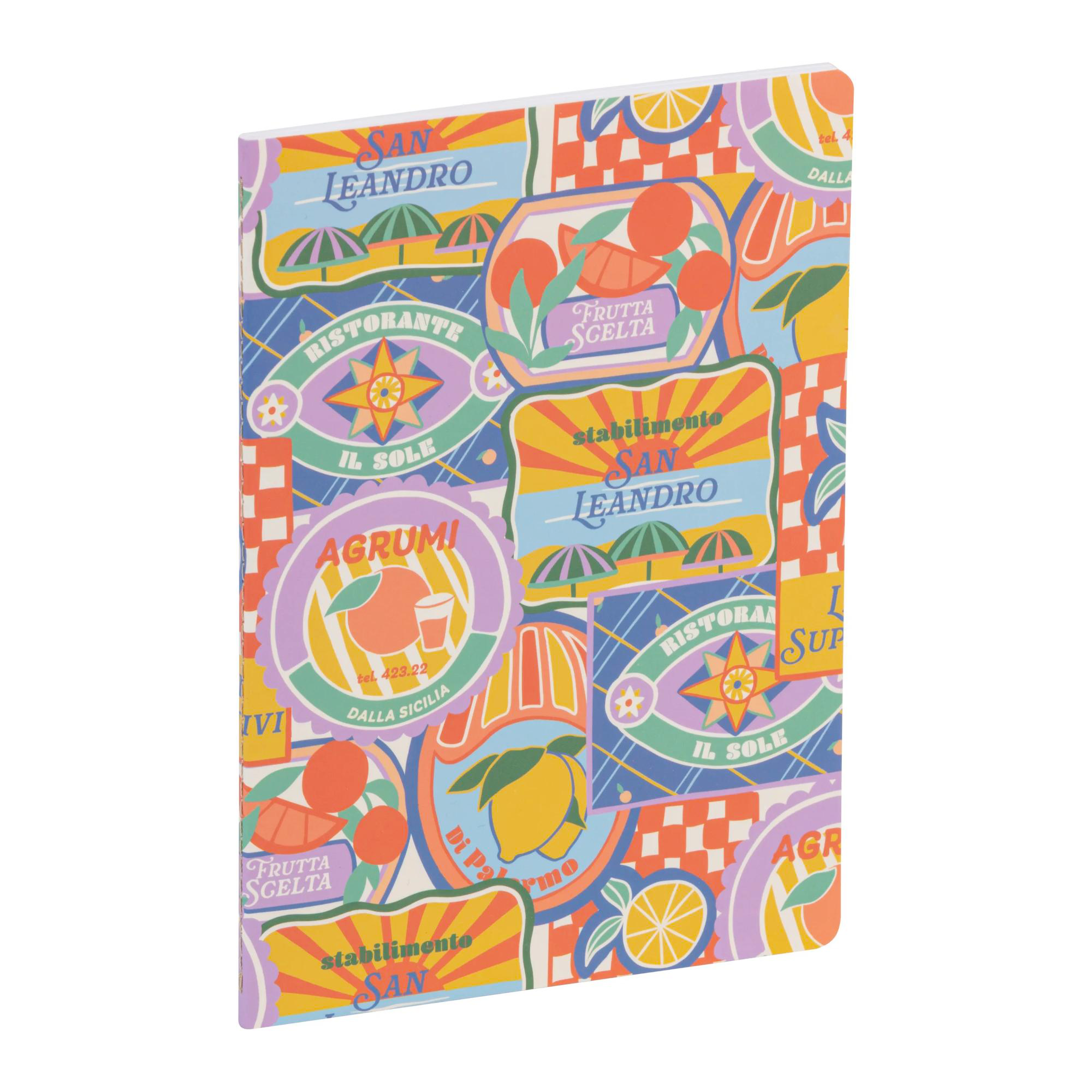 Notebook Dolce Amore lined assorted patterns sewn 64 pages A5 5,8 x 8,2 in