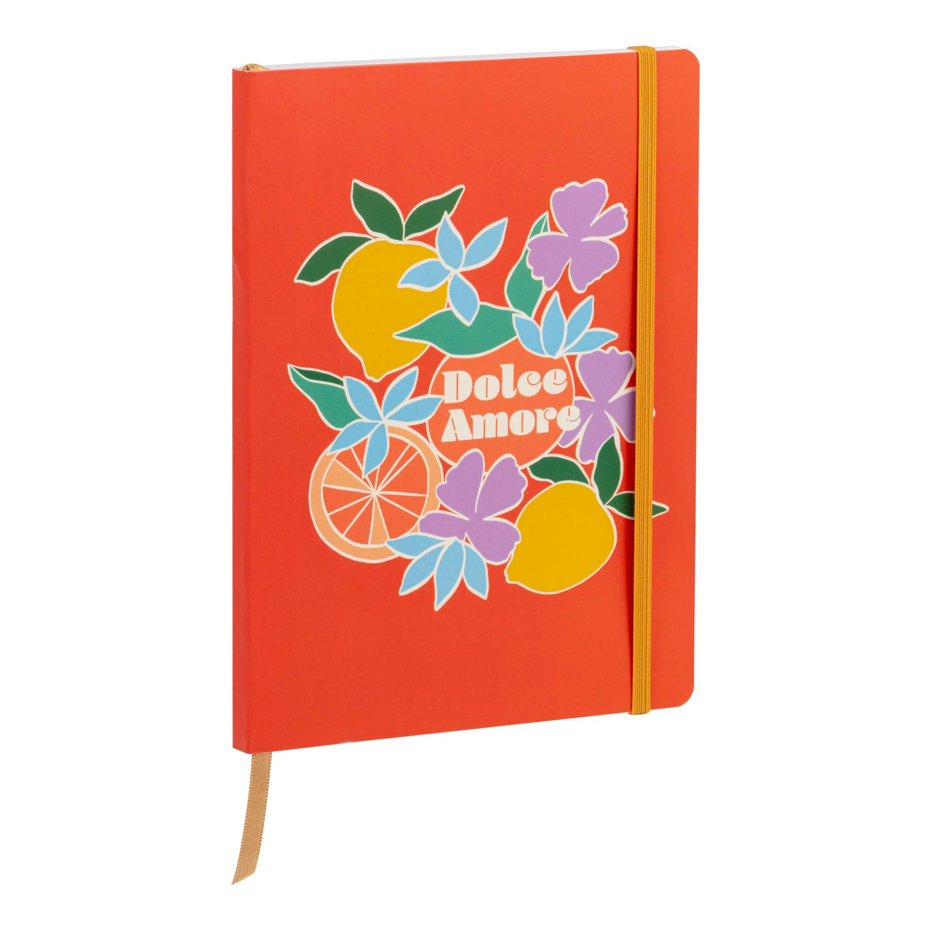 Carnet de notes Dolce Amore ligné assortis brochure souple, marque page, fermeture élastique,  128 p