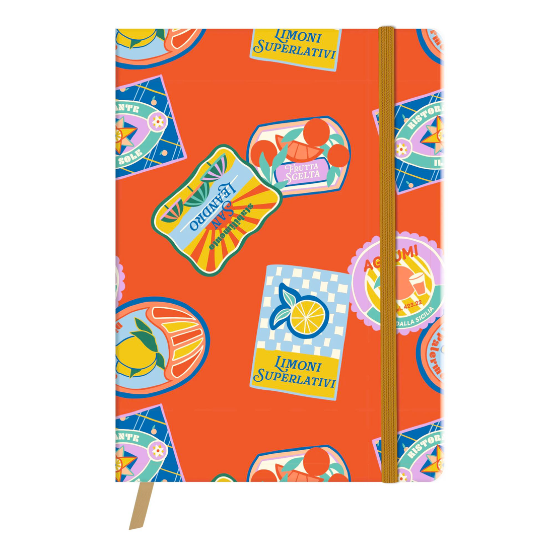 Carnet de notes Dolce Amore vierge assortis brochure souple, marque page, fermeture élastique,  128