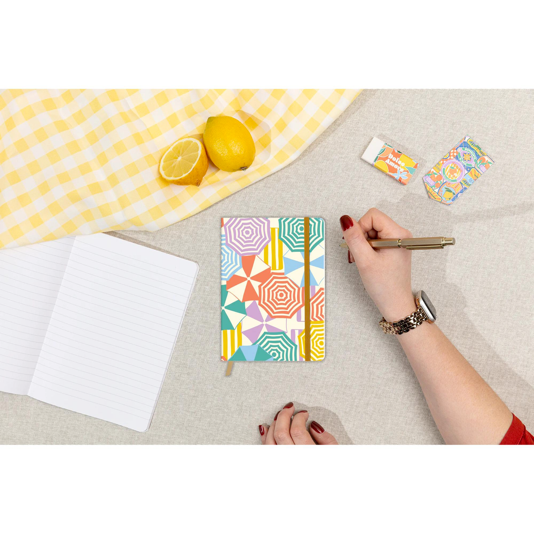 Carnet de notes Dolce Amore vierge assortis brochure souple, marque page, fermeture élastique,  128