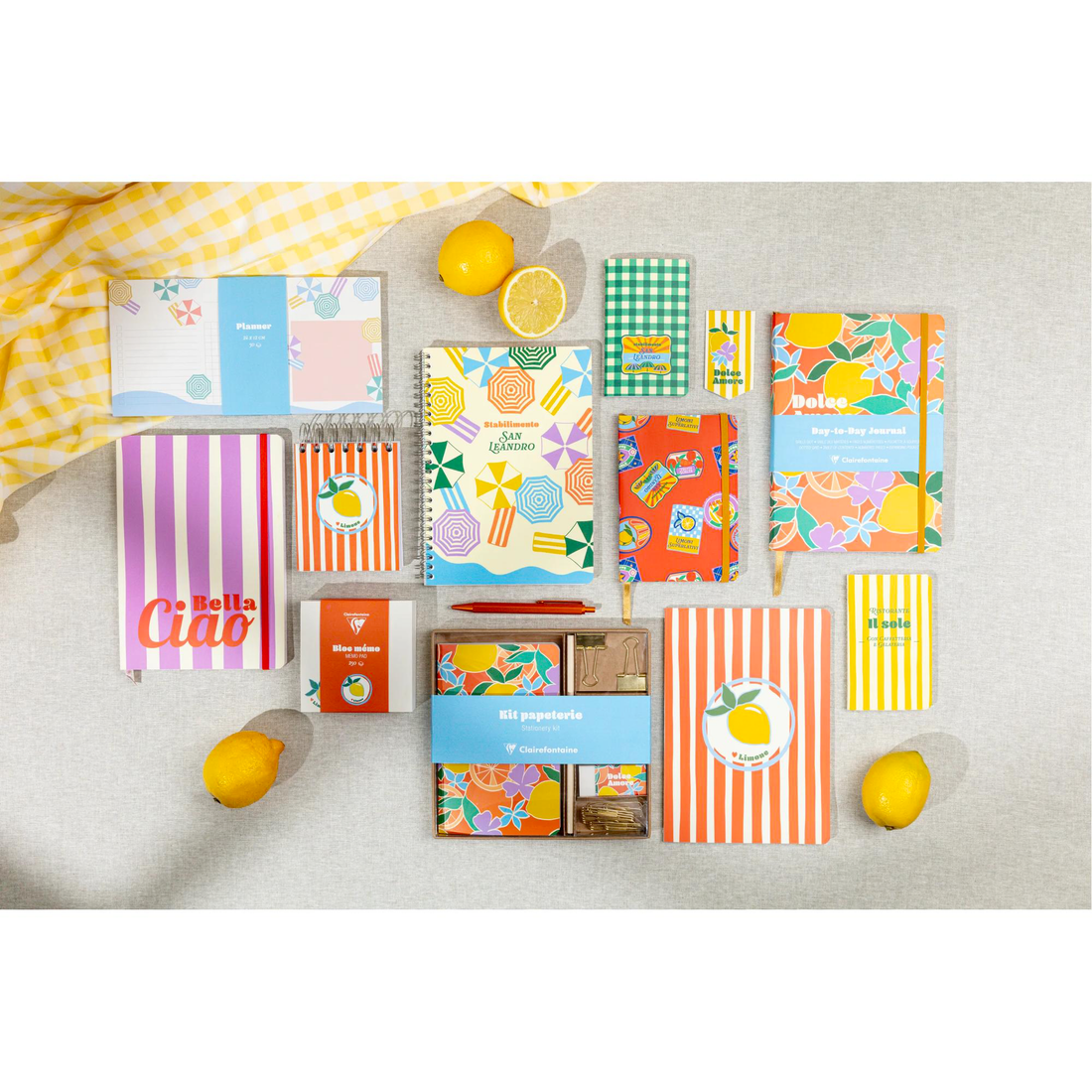Carnet de notes Dolce Amore vierge assortis brochure souple, marque page, fermeture élastique,  128