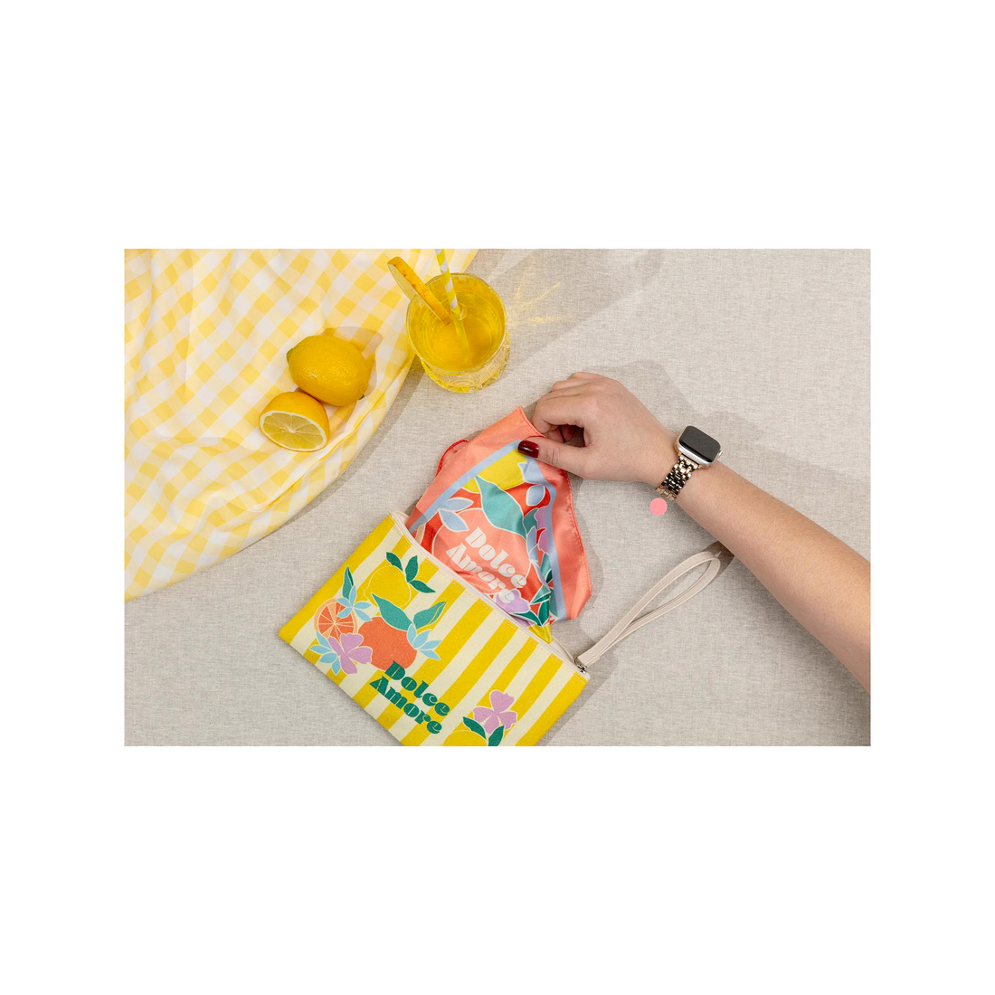 Trousse Dolce Amore coton 22 x 16 cm