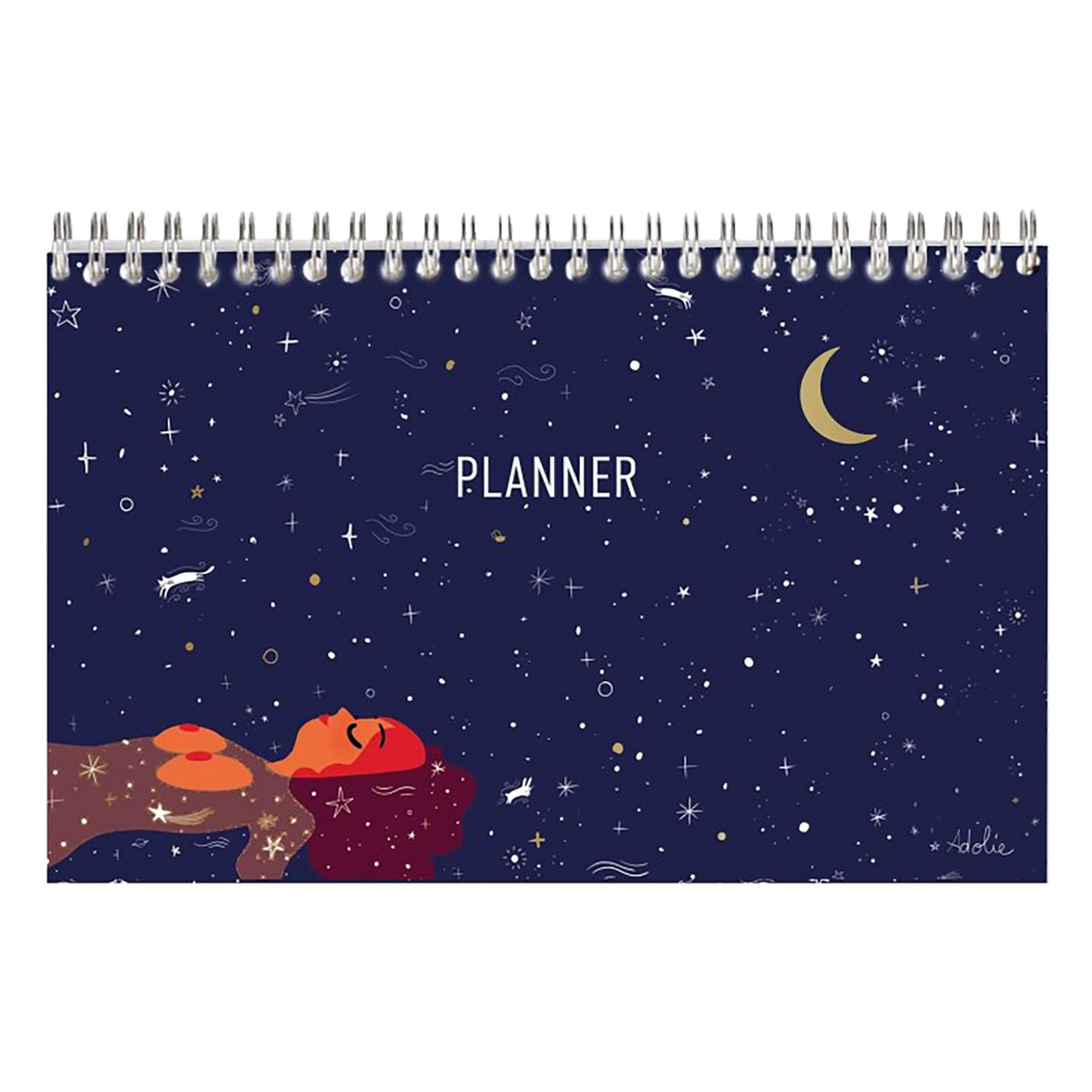 Adolie: bloc planner reliure intégrale - 53 feuilles (22x14cm) CLAIREFONTAINE