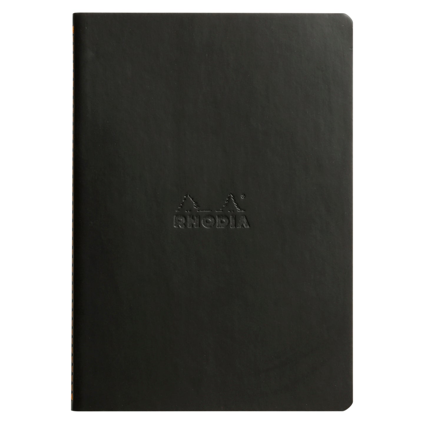 Cahier dos cousu ligné -noir-  A5. 64 pages (14.8x21cm) RHODIA