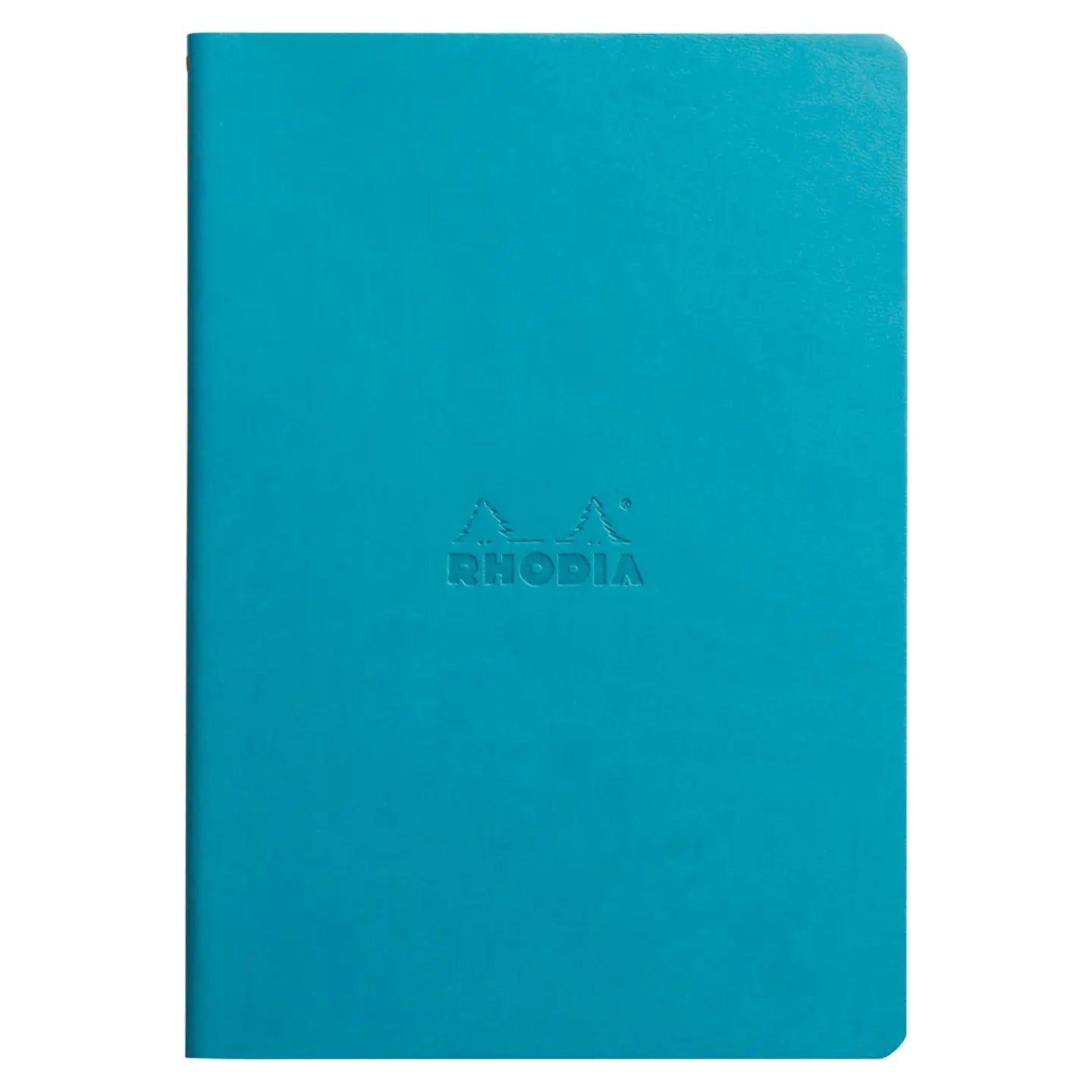 Cahier dos cousu ligné -turquoise-  A5. 64 pages (14.8x21cm) RHODIA
