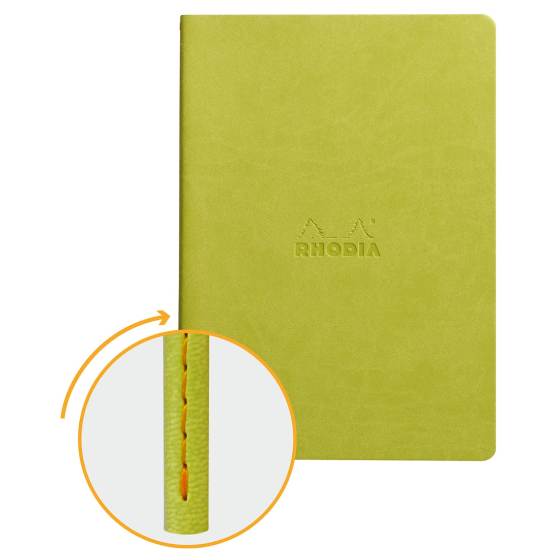 Rhodiarama Cahier  Dos Cousu Dot 5,5X8,5 Vert Anis RHODIA