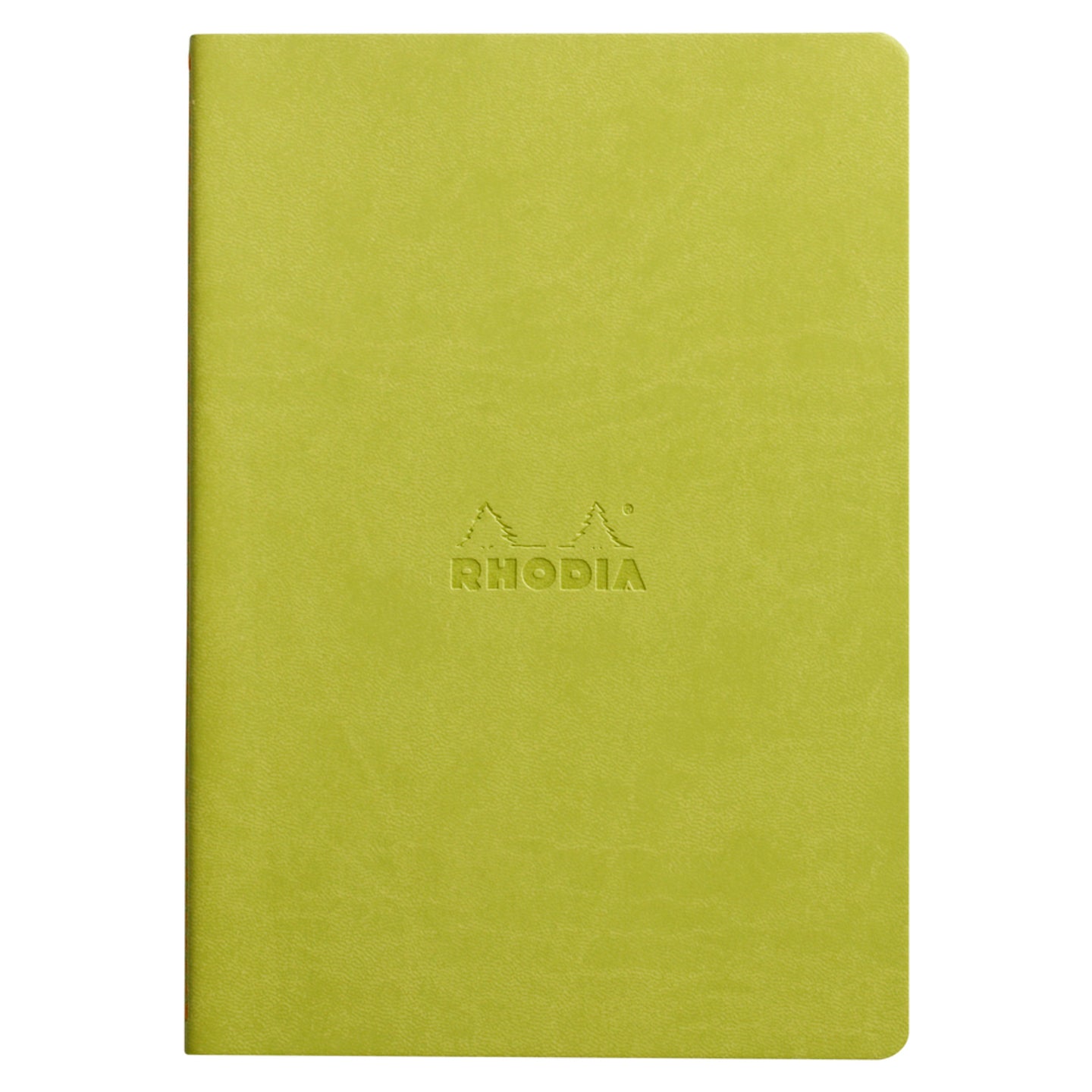Cahier dos cousu dot -vert anis-  A5. 64 pages (14.8x21cm) RHODIA