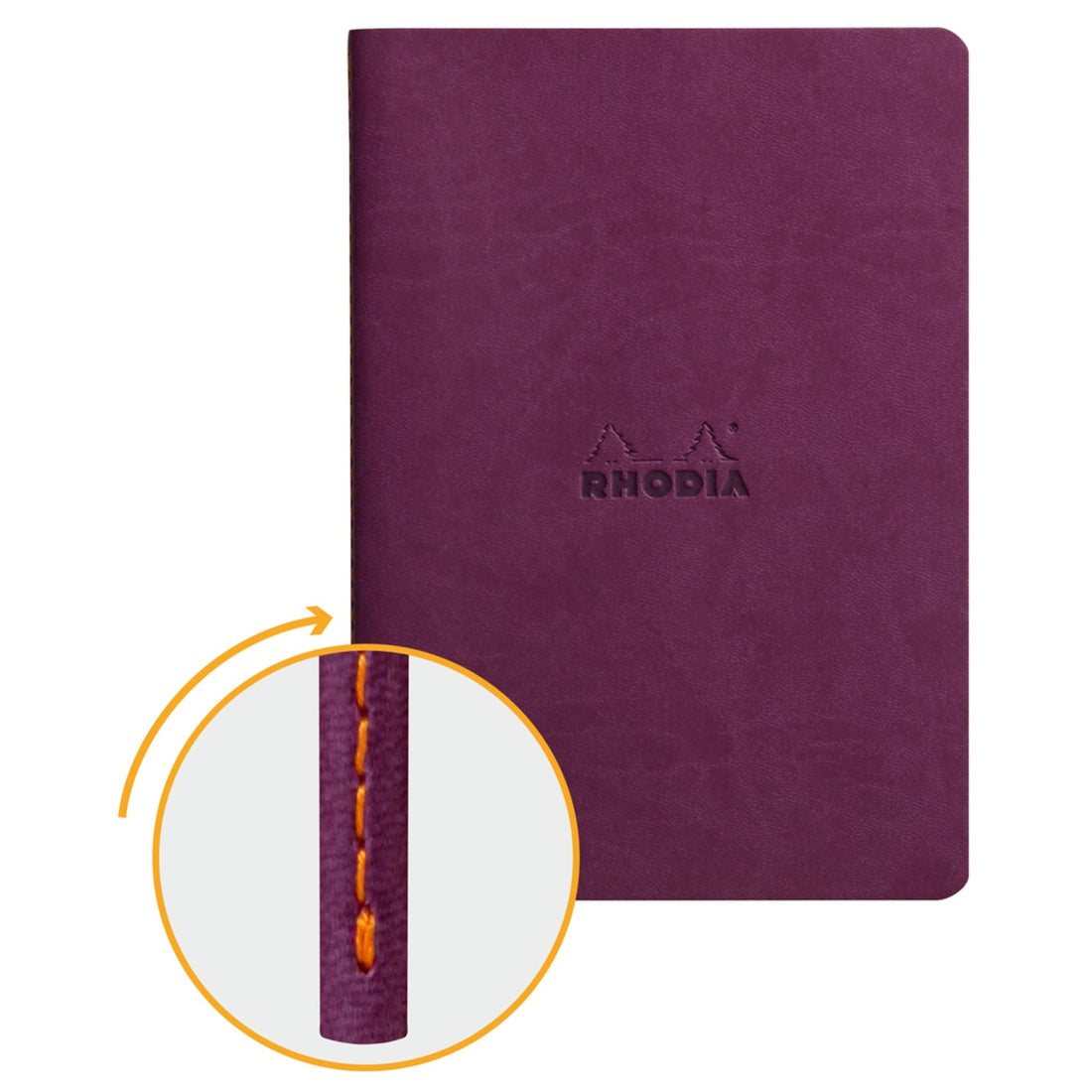 Rhodiarama Cahier  Dos Cousu Dot 5.5X8.5 Violet RHODIA