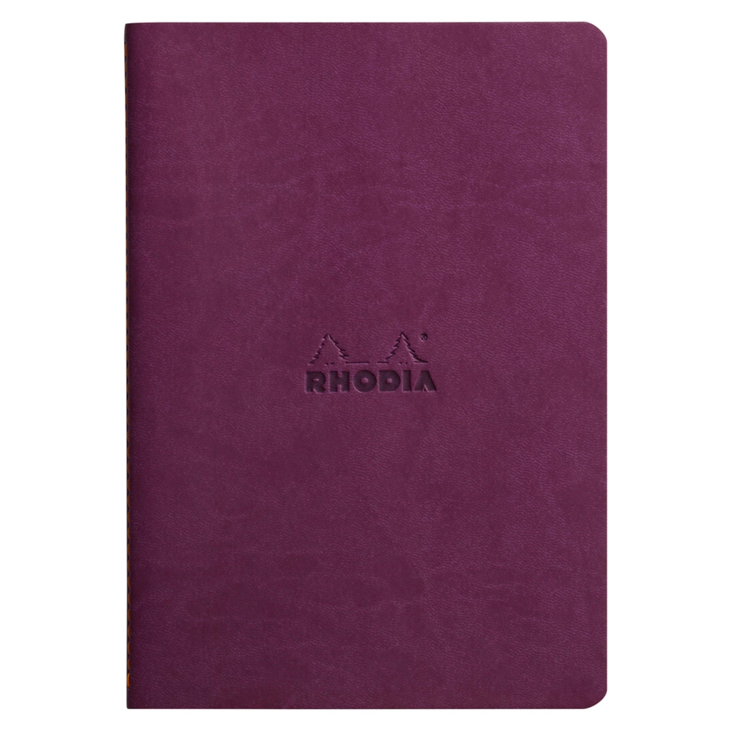 Cahier dos cousu dot -violet-  A5. 64 pages (14.8x21cm) RHODIA