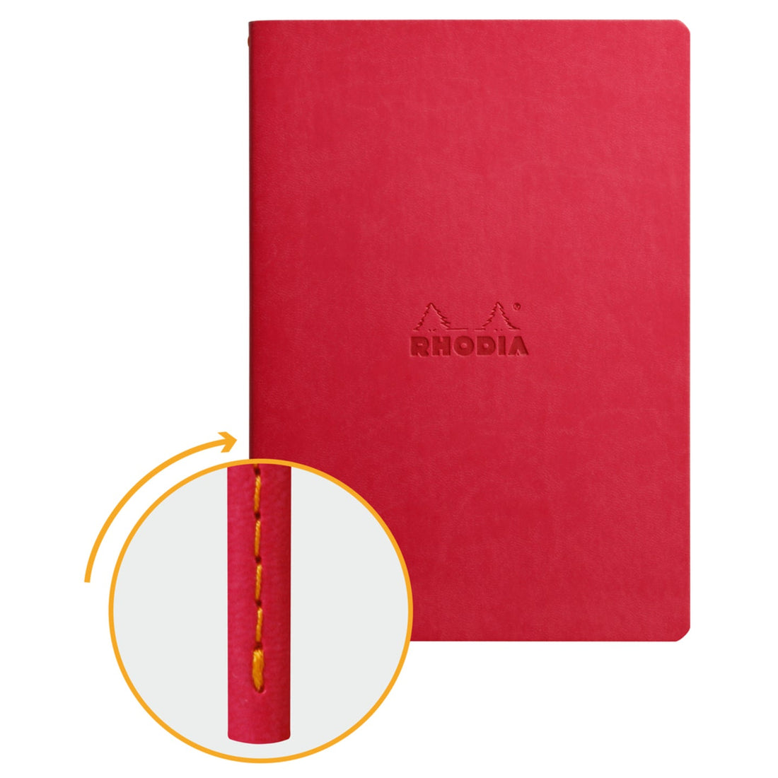 Rhodiarama Cahier  Dos Cousu Dot 5.5X8.5 Coquelicot RHODIA