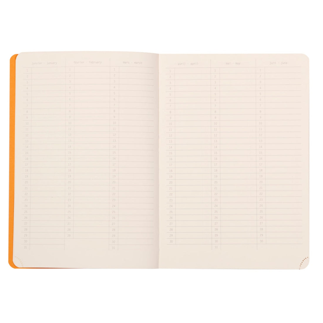 Rhodiarama Agenda Perpétuel 90G. 64S. 5.75X8.25-Turquoise RHODIA