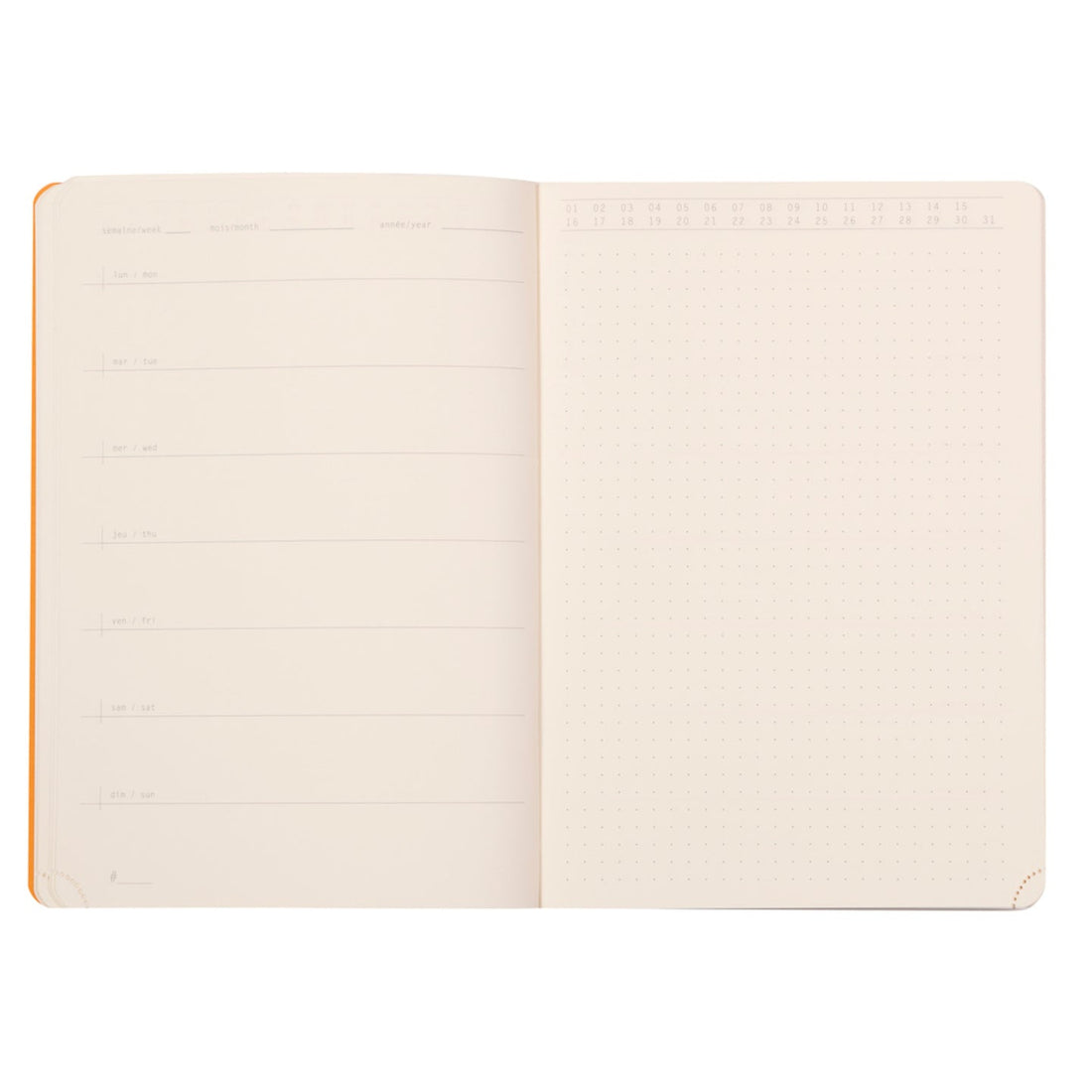 Rhodiarama Agenda Perpétuel 90G. 64S. 5.75X8.25-Turquoise RHODIA