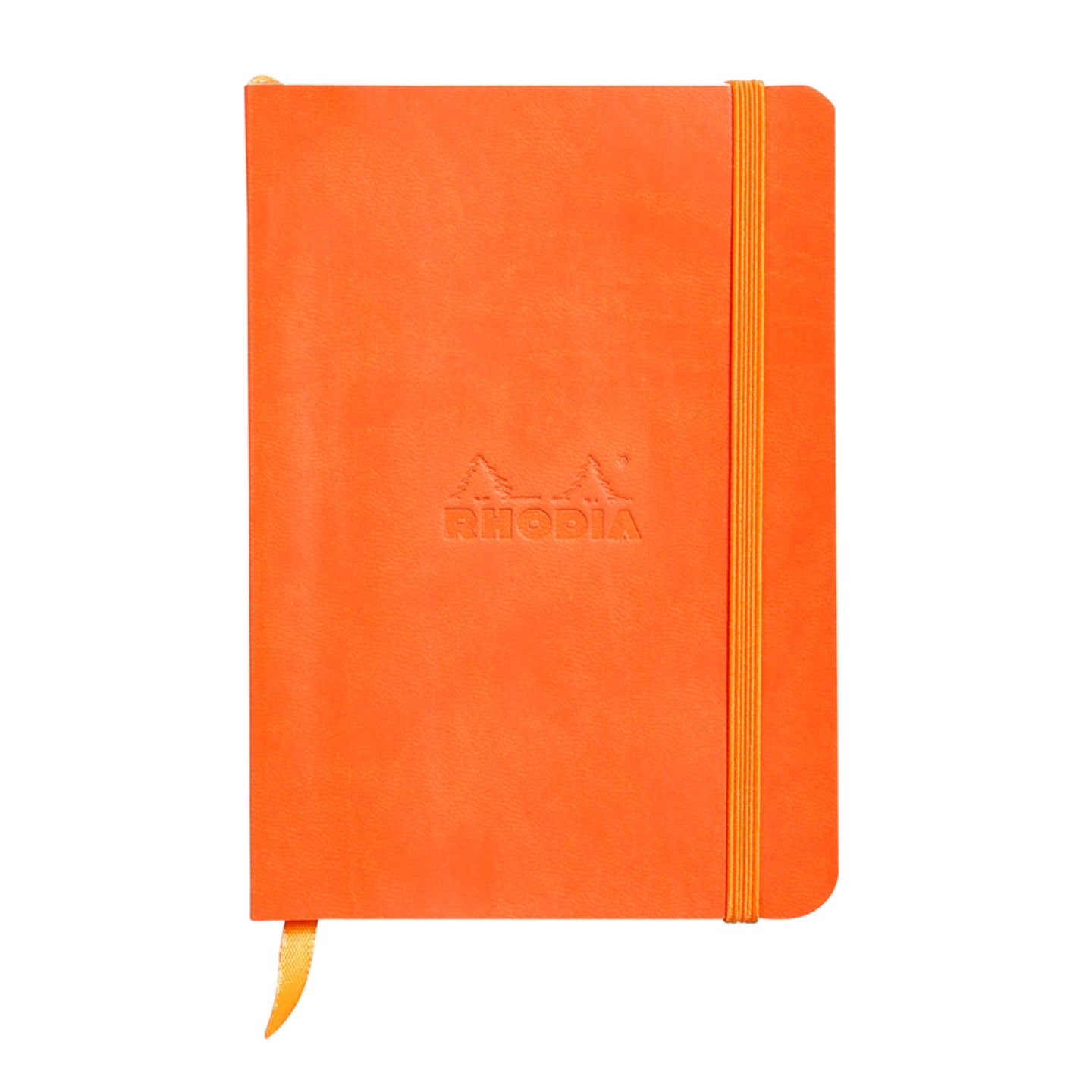 Carnet souple ligné -tangerine- A6. 144 pages (10.5x14.8cm) RHODIA