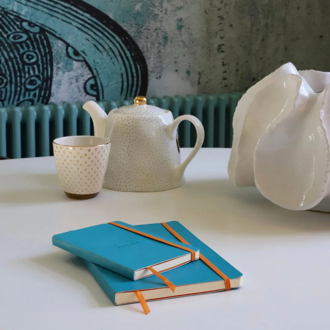 Carnet souple ligné -turquoise- A5. 160 pages  (14.8x21cm) RHODIA