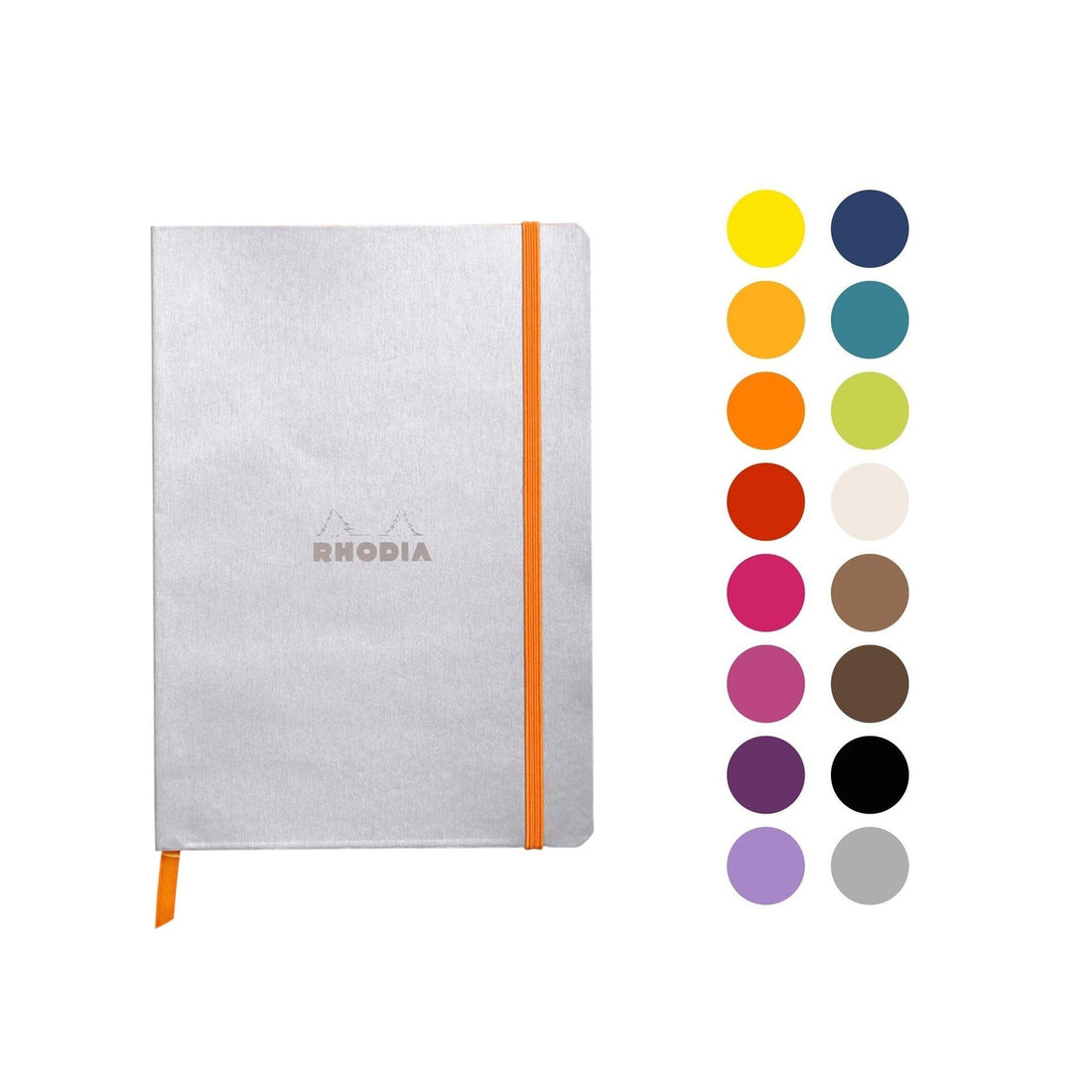 Carnet souple dot -argent- A5. 160 pages  (14.8x21cm) RHODIA