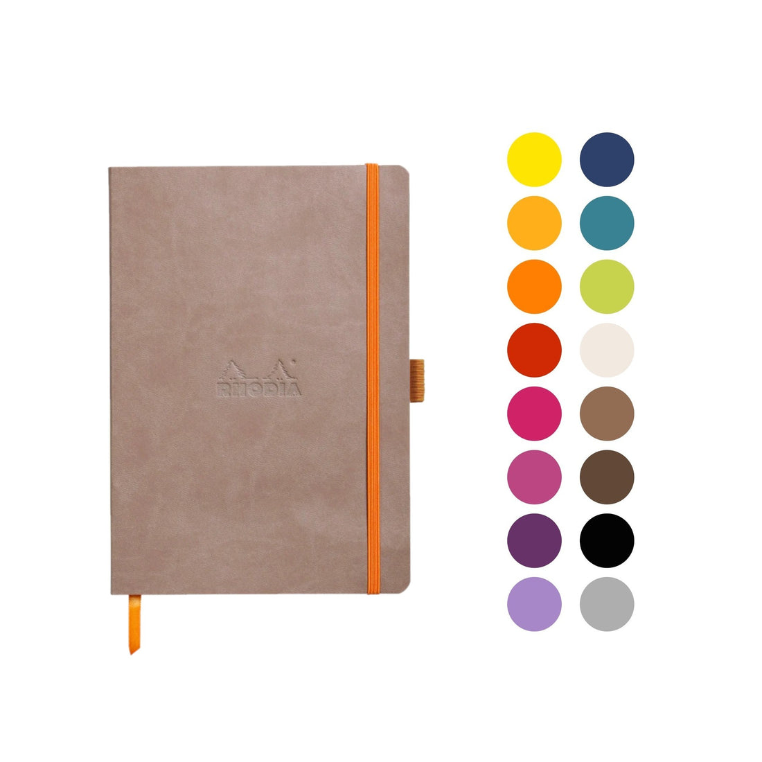 Carnet souple dot -taupe- A5. 160 pages  (14.8x21cm) RHODIA