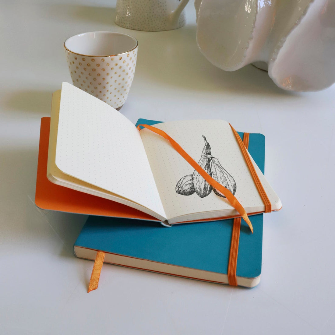 Rhodiarama Couverture souple Dot 5,75X8,25 Turquoise RHODIA