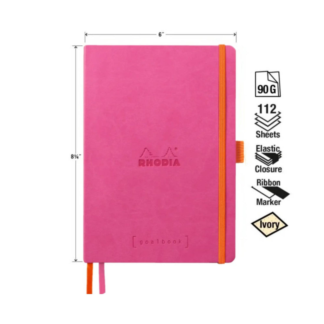 Rhodiarama Cahier de But Dot A5 120F Fuchsia RHODIA