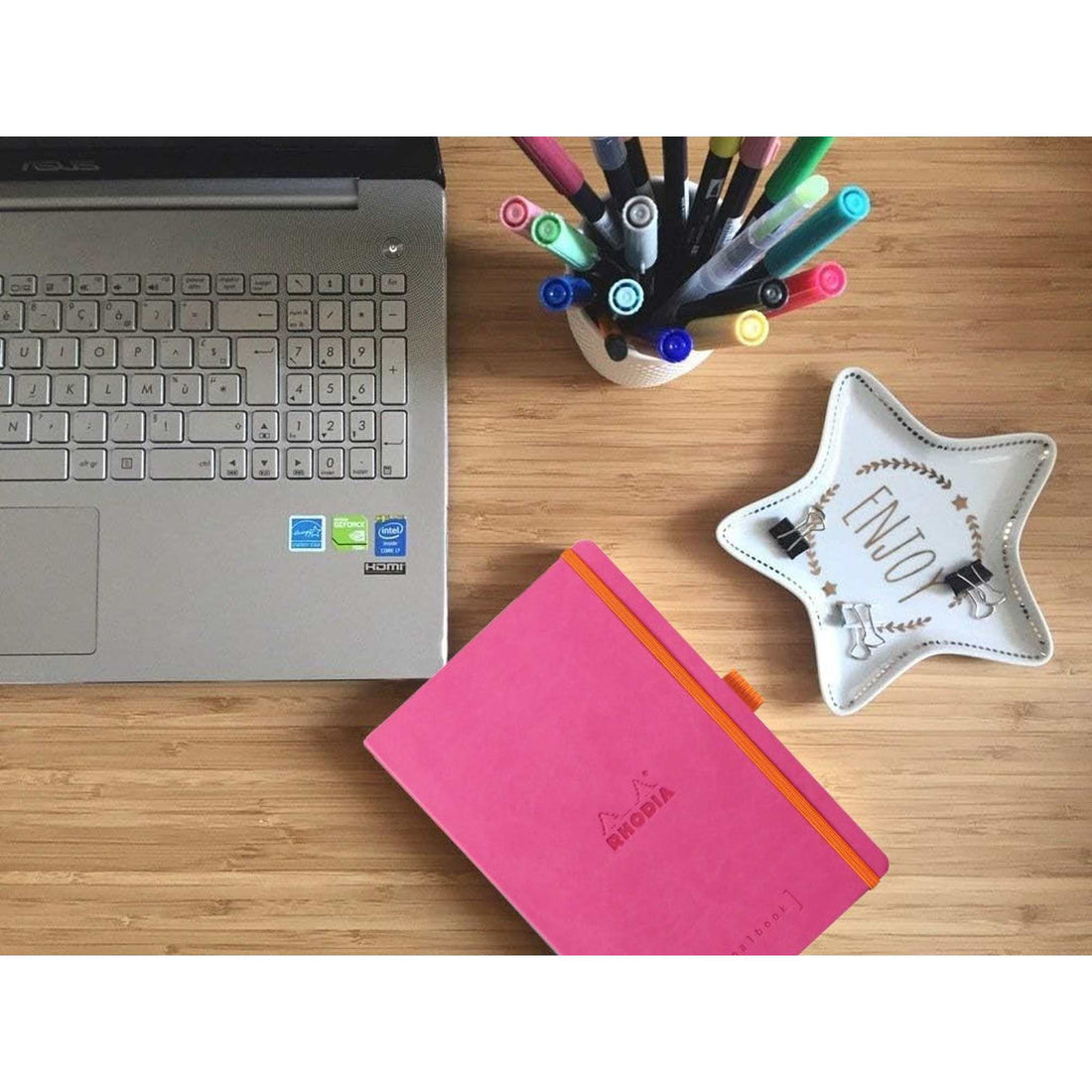 Rhodiarama Cahier de But Dot A5 120F Fuchsia RHODIA