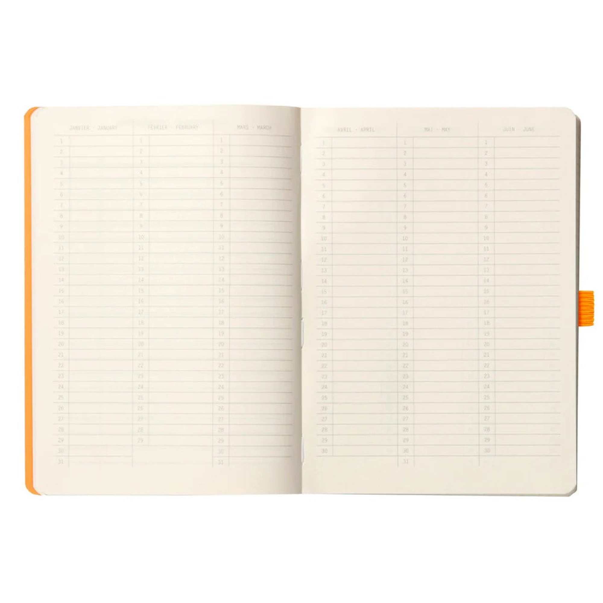 Rhodiarama Cahier de But Dot  A5 120F Aubergine RHODIA